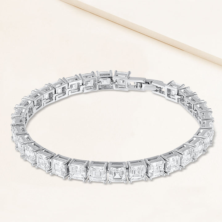 Princess Awaits 9.1CTW Asher Cut Tennis Bracelet - Includes Extender