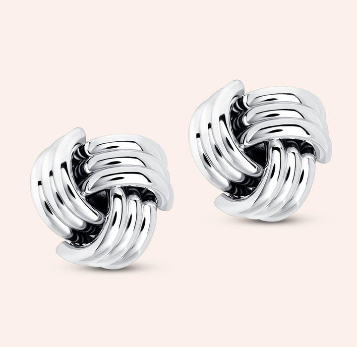 What's Knot to Love  1" Stud Statement Earrings