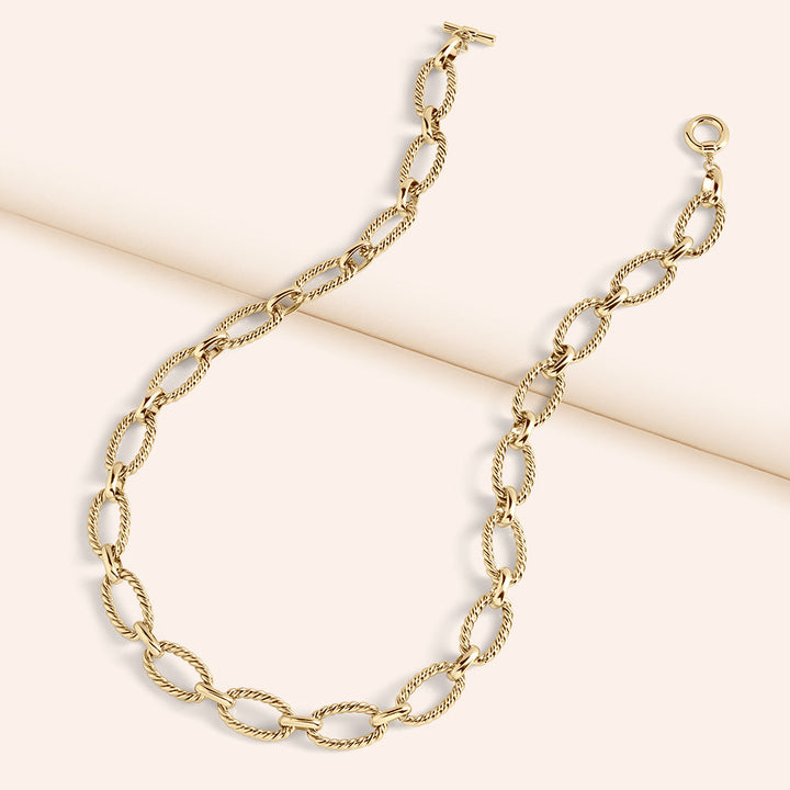 Jackie Twisted Link Chain Necklace